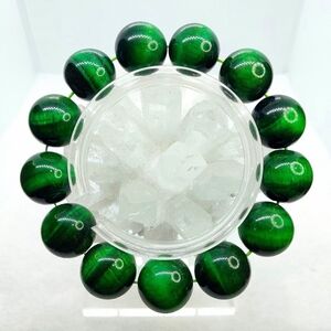 ● 16mm Chunky "Green" Tiger Eye Bracelet